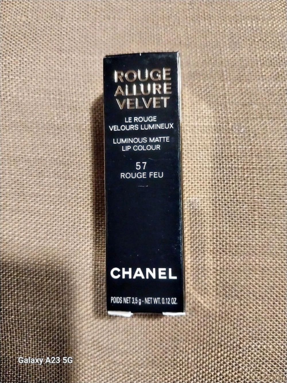 Chanel Rouge Allure Velvet Luminous Matte Lip Colour Lipstick 57 Rouge Feu NWT
